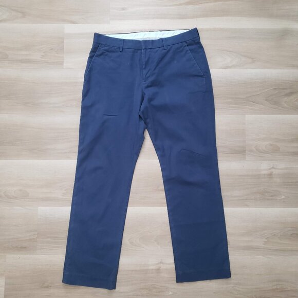 Express Straight Leg Trouser Pants Navy Blue Size 32 x 30 - Picture 10 of 10